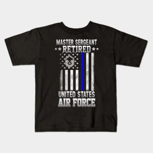 Master Sergeant Retired Air Force Military Retirement Kids T-Shirt